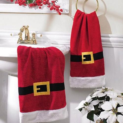 adornos-para-decorar-el-cuarto-de-bano-en-navidad-toalla-papa-noel