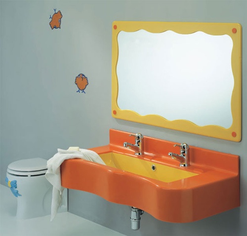 baños para niños con diseños de colores