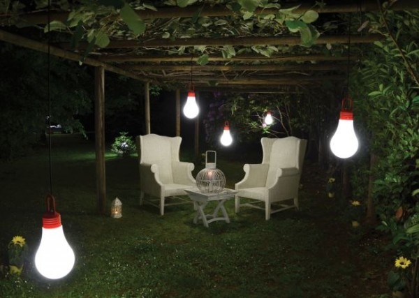 divertida lámpara portátil para decoración de jardines