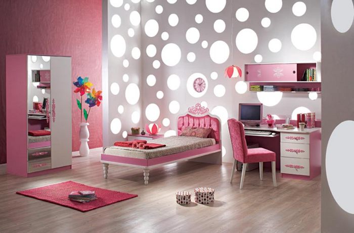 Dormitorios color rosa para niñas y jóvenes Pintura habitación para jóvenes