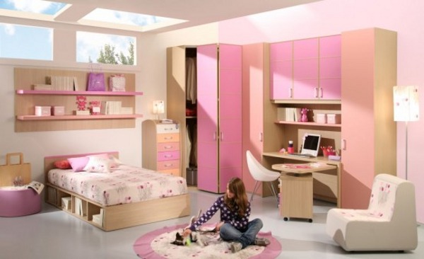 Dormitorios color rosa para niñas y jóvenes