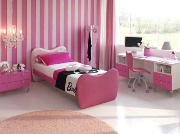 Dormitorios color rosa para niñas y jóvenes