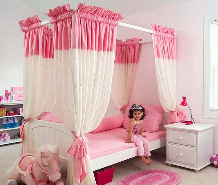 Dormitorios color rosa para niñas y jóvenes Pintura habitación para jóvenes