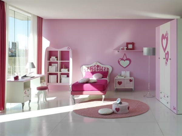 Dormitorios color rosa para niñas y jóvenes Pintura habitación para jóvenes